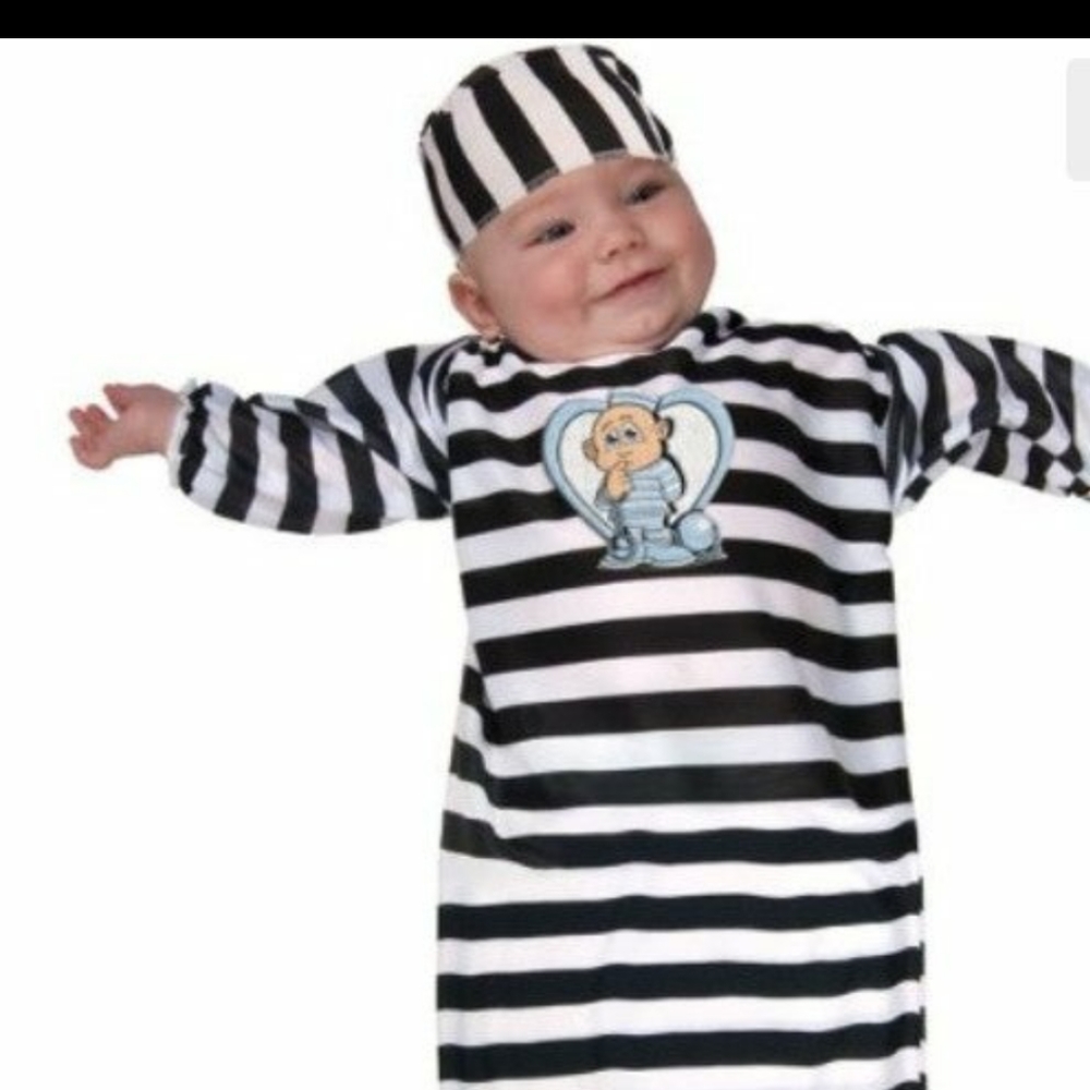 Rubie’s Costume Tyke Or Treat Baby Bunting Costume Cute Little Convict, Convict